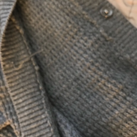 Gray Mod- O -Doc waffle weave poncho sweater s m l - Picture 4 of 6